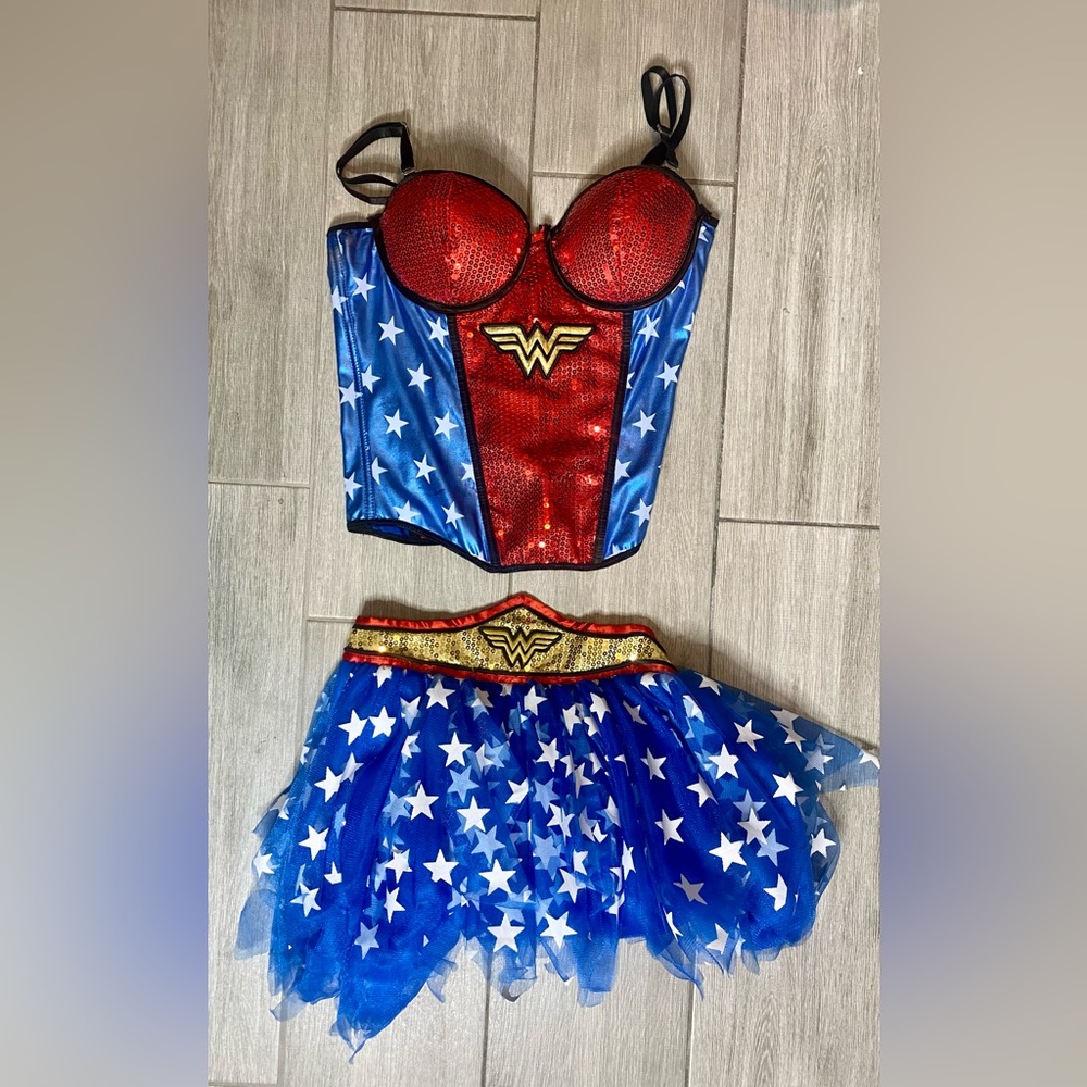 DC Comics Red and Blue Skirt Set